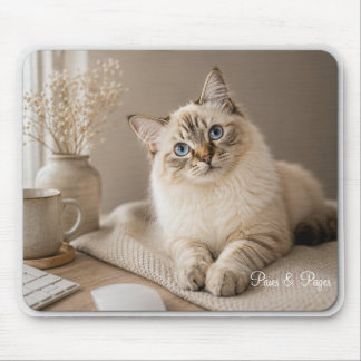 Mousepad Gato Fofo Ragdoll Mouse | Patas & Páginas