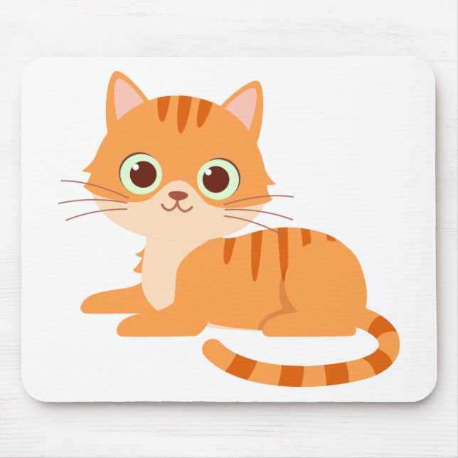 Mousepad Gato Gatinho Gatinho de Cartoon Gatinho Gelado de  (Frente)