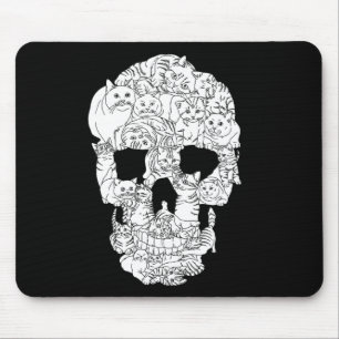 Mousepad Gato Gatinho Skeleton Halloween Costume Tarot
