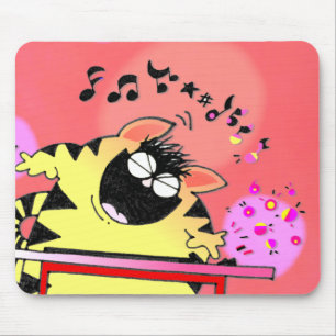Mousepad Gato Gordo Toca Teclado