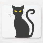 Mousepad Gatinhos fofos gatos cinza fundo preto com apoio