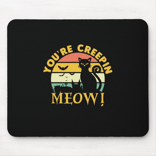 Mousepad Gato Halloween Você É Um Roxo (Frente)
