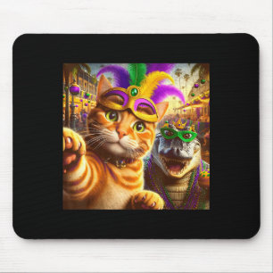 Mousepad Gato Jacaré Crocodilo Citação Engraçada de Selfie