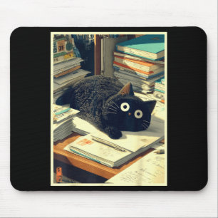 Mousepad Gato japonês engraçado professor aluno escola últi