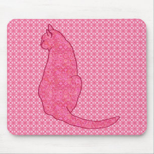 Mousepad Gato Japonês - Fúchsia Pink Batik