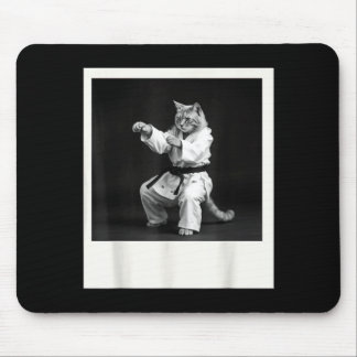 Mousepad Gato Jiu Jitsu Karate Taekwondo Gráfico Engraçado