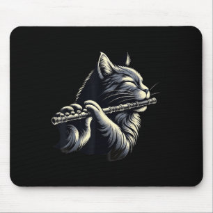 Mousepad Gato Jogando Flutuário Músico Gata Pover