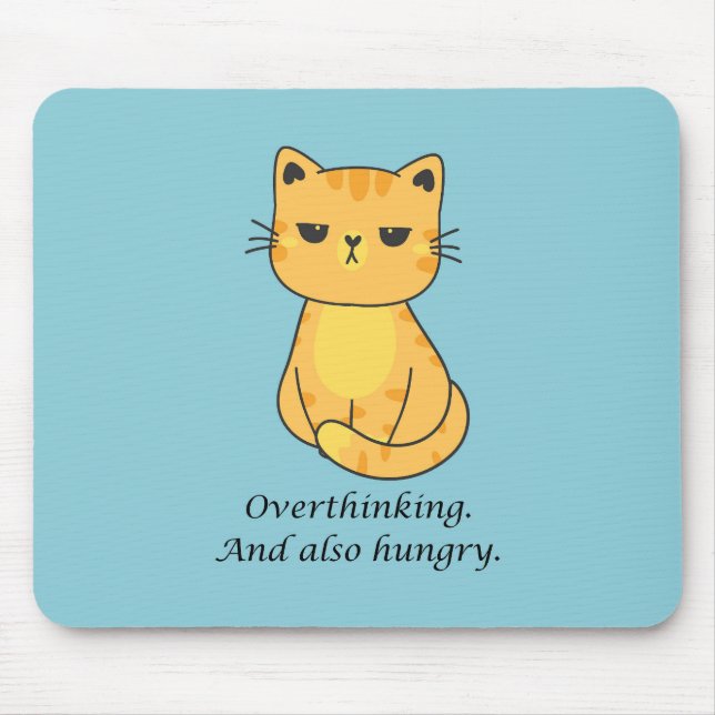 Mousepad Gato Laranja Fresco E Fome (Frente)