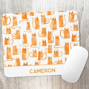 Mousepad Gato Laranja Personalizado