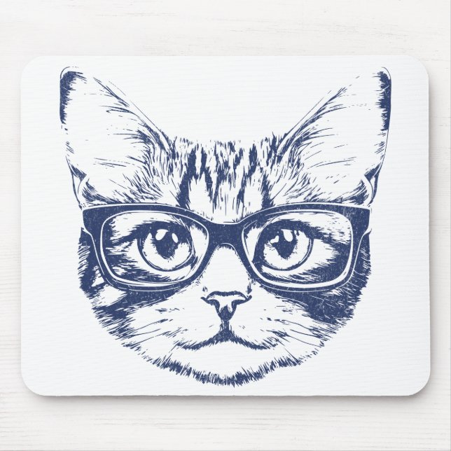 Mousepad Gato legal com Óculos (Frente)