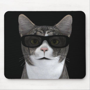 Mousepad Gato Legal com óculos escuros