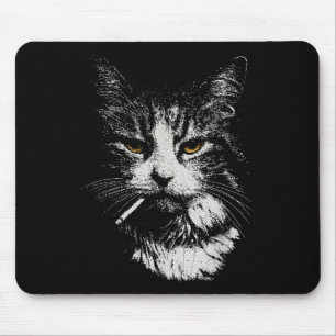 Mousepad Gato Legal Engraçado Cigarro Engraçado Cigarro Ga 