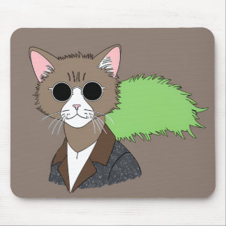 Mousepad Gato legal no Suporte do Rato Retroativo de Sombra