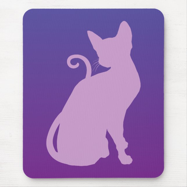 Mousepad Gato Lilac em Roxo (Frente)