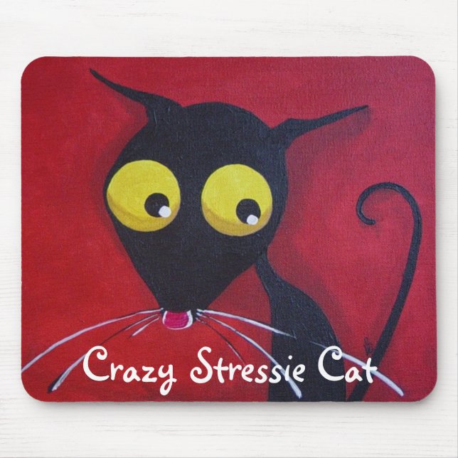 Mousepad Gato louco de Stressie (Frente)