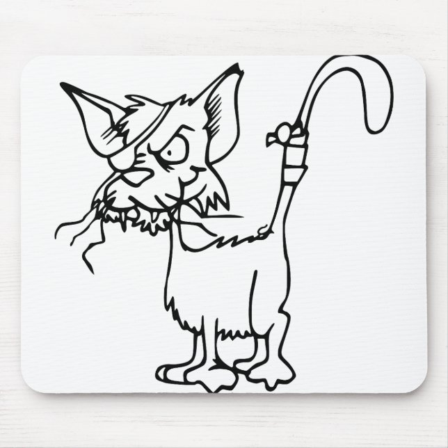 Mousepad Gato Luta Contra A Bandagem Ferida De Animais Feli (Frente)