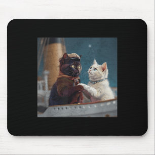Mousepad Gato Meme Engraçado Filme Titanic Rms Cruzeiro Hom