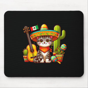 Mousepad Gato Mexicano Cinco de Mayo Kitten Vamos Fiesta Vi