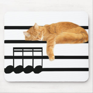 Mousepad Gato musical do gatinho do gato malhado
