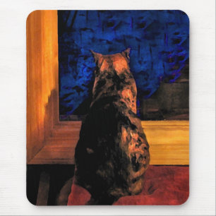 Mousepad Gato na janela
