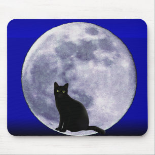 Mousepad Gato na Lua_