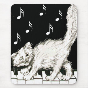 Mousepad Gato nas Chaves do Piano