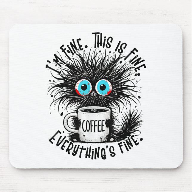 Mousepad Gato Negro É Ótimo, Tudo É Bela. (Frente)