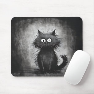 Mousepad Gato Negro Engraçado