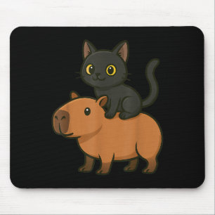 Mousepad Gato Negro Engraçado Amante de os animais Capybara