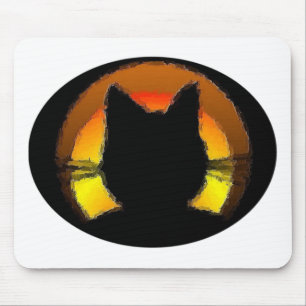 Mousepad Gato Negro Halloween