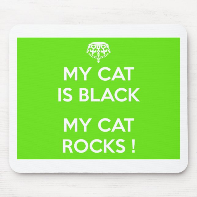 Mousepad Gato negro rocha (Frente)