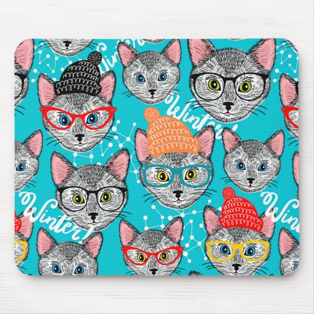 Mousepad Gato no chapéu (Frente)