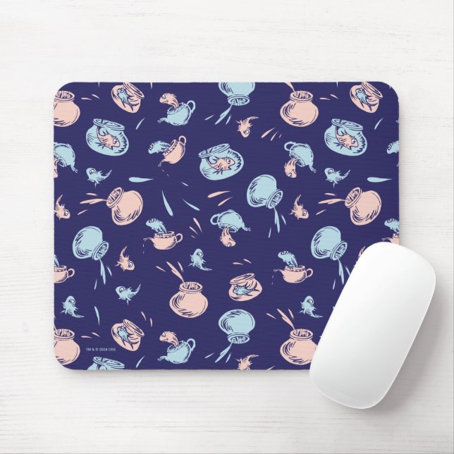 Mousepad Gato No Chapéu | O padrão de peixe (Com mouse)