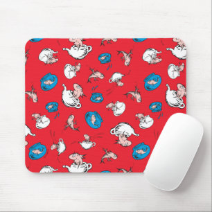 Mousepad Gato No Chapéu   O Padrão Vermelho Do Peixe