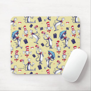 Mousepad Gato No Chapéu   Padrão amarelo