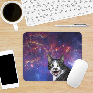 Mousepad Gato no tapete do rato da galáxia da Via Láctea 