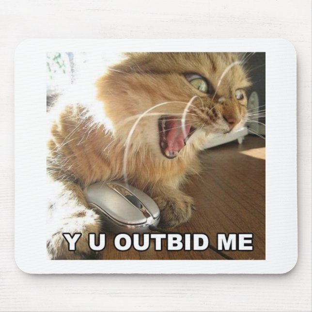 Mousepad gato outbid (Frente)