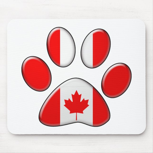 Mousepad Gato patriótico canadense (Frente)