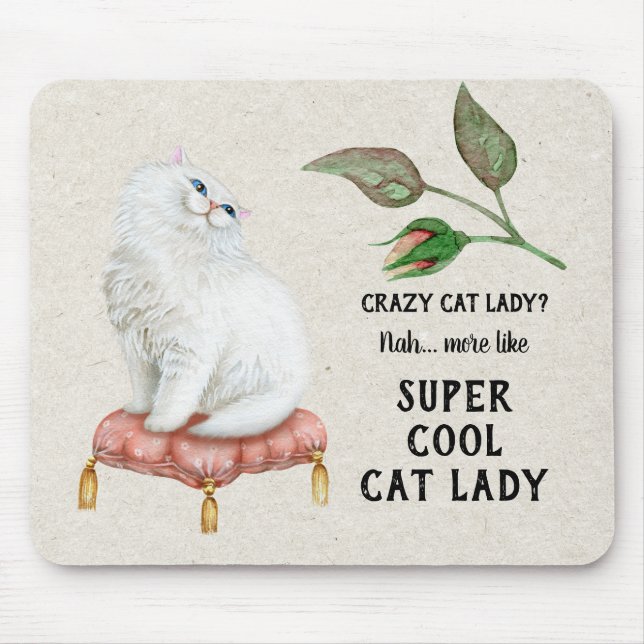Mousepad Gato persa legal super da senhora Quadril (Frente)