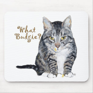 Mousepad Gato Persa Pergunta: Qual Periquito?