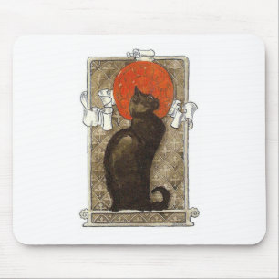 Mousepad Gato preto - arte Nouveau - Theophile Steinlen