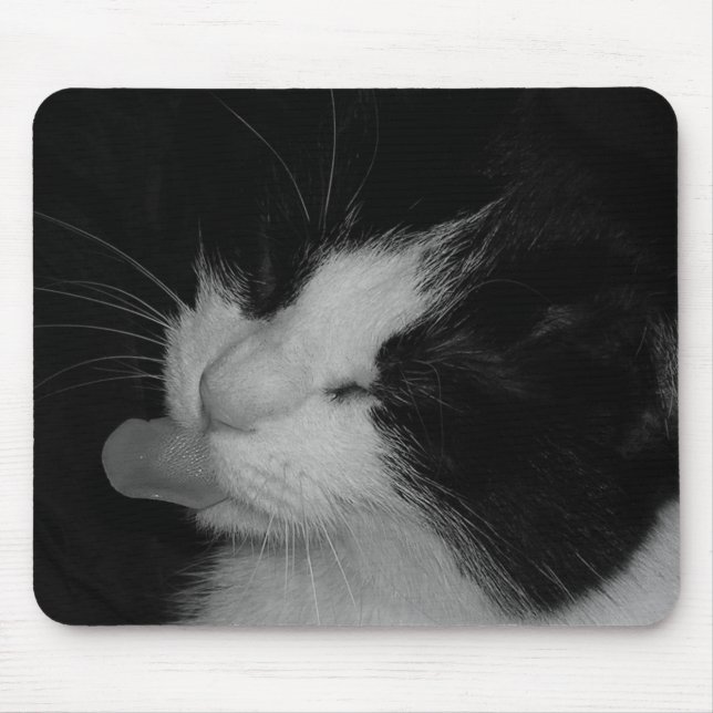 Mousepad Gato preto & branco (Frente)
