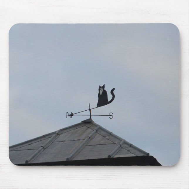 Mousepad Gato Preto Cata-Vento (Frente)