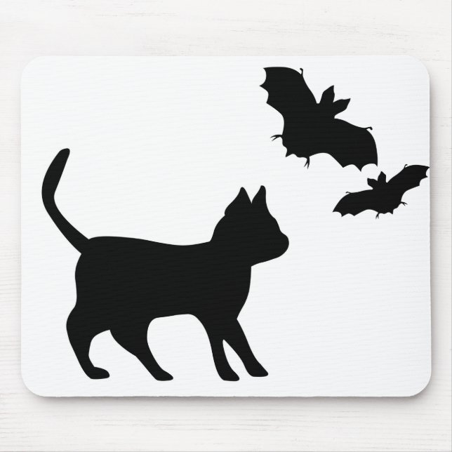 Mousepad Gato Preto com Bat (Frente)