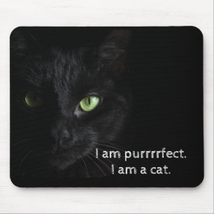 Mousepad Gato preto de Purrrrfect - tapete do rato