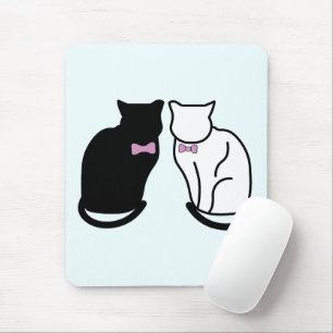 Mousepad Gato Preto e Branco