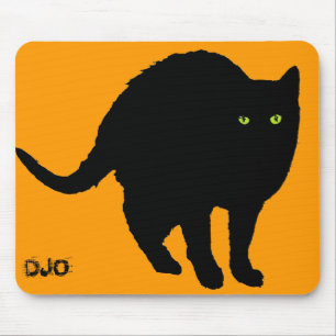 Mousepad Gato Preto e Laranja