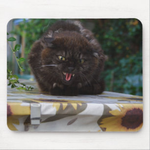 Mousepad Gato Preto Irritado