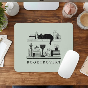 Mousepad Gato Preto Livrotrovador do Amante de Livros