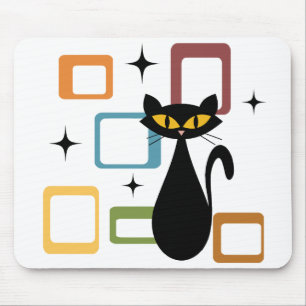 Mousepad gato preto meio século
